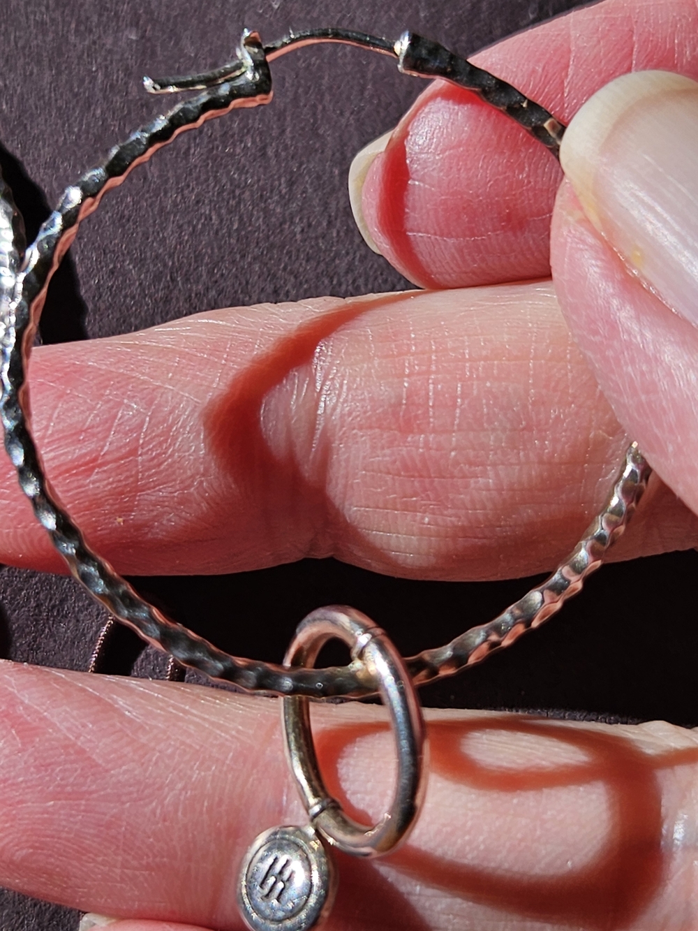 John Hardy  Hammered Hoop Earrings